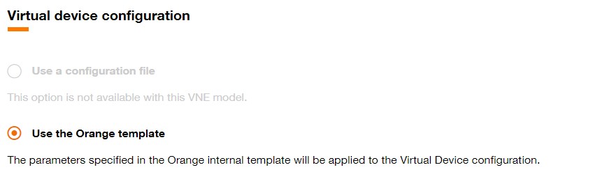 Virtual device configuration