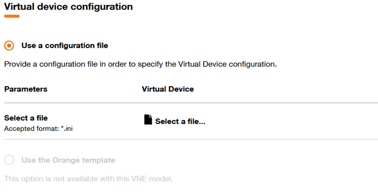 Provide a configuration file (upload the cloud init file)